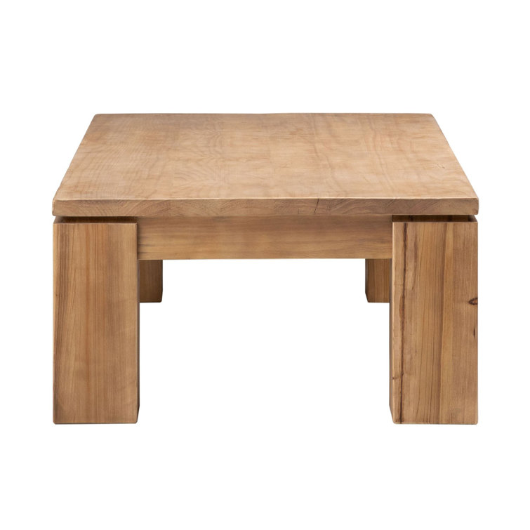 Dovetail Furniture Amaya 56Inch Rectangular Reclaimed Pine Block Feet